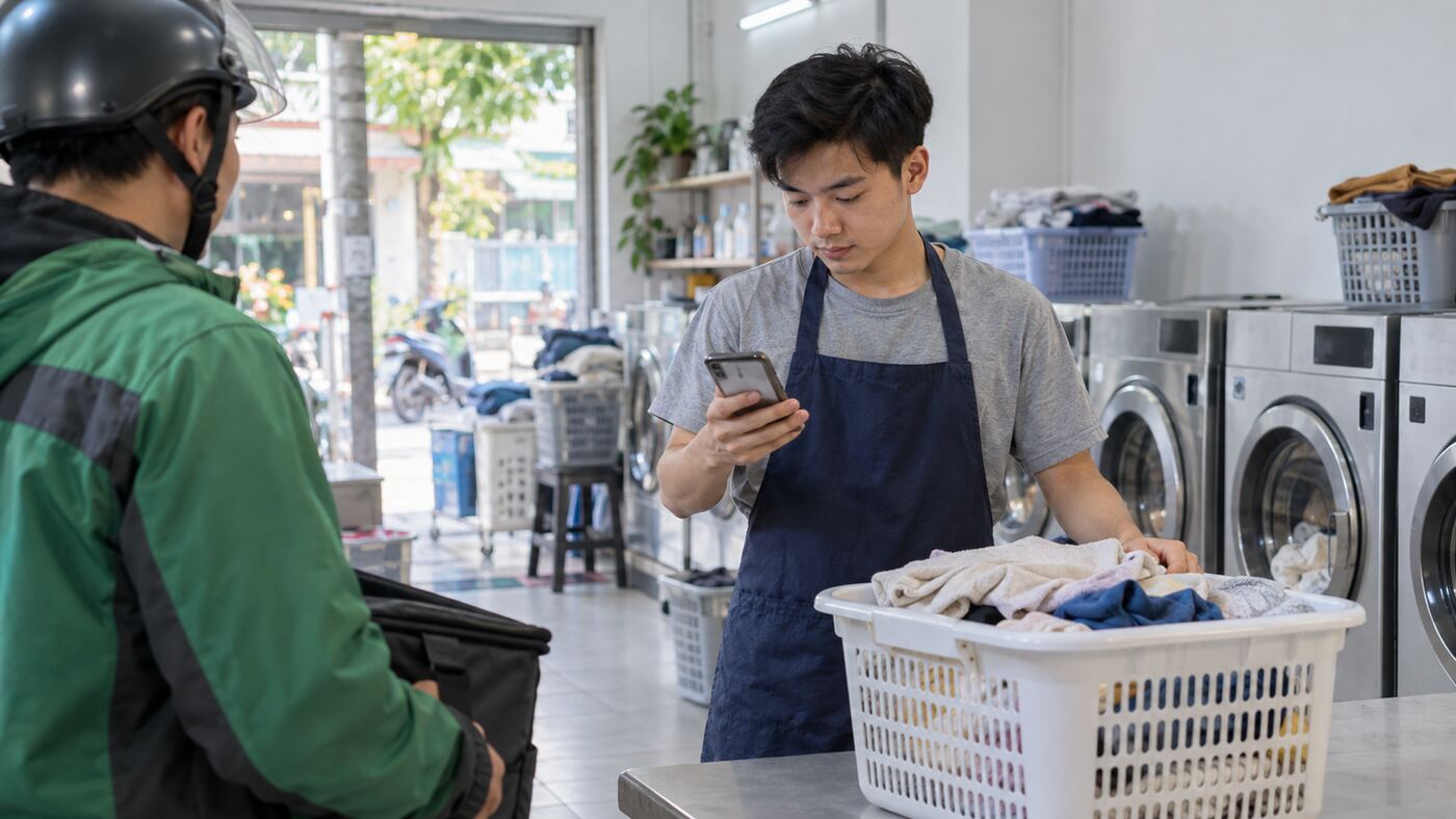 Tiệm giặt sấy ở Gò Vấp tìm công ty phần mềm ứng dụng AI làm app nhận đơn